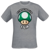 T-Shirt Nintendo Mario Champignon Extend Your Life Gris Clair