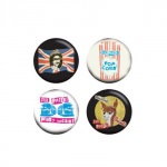 Pack de 4 Badges Sex Pistols Logo