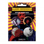 Pack de 4 Badges Jimi Hendrix