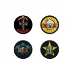Pack de 4 Badges Guns N Roses Logo