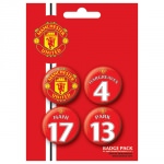 Pack de 4 Badges Manchester United FC 2