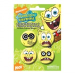 Pack de 4 Badges Bob L'Eponge Face 2