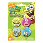 Pack de 4 Badges Bob L'Eponge Personnages