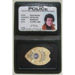 Badge en Cuir avec Carte Identification Starsky et Hutch David