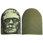 Bonnet Masque Tête de Monstre de Frankenstein Kaki