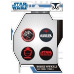Boutons / Badges Star Wars Rebelle Pack de 4