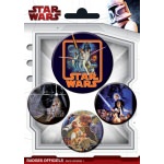 Boutons / Badges Star Wars Vintage Pack de 4