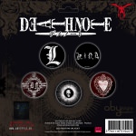 Boutons / Badges Death Note Pack de 5 Symboles Vintage