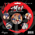 Boutons / Badges Ikki Tousen Pack de 5 Action & Dessous