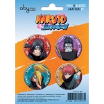 Boutons / Badges Naruto Akatsuki Pack de 4 personnages #1
