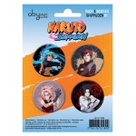 Boutons / Badges Naruto Shippuden Pack de 4 personnages #1