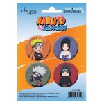 Boutons / Badges Naruto Shippuden SD Pack de 4 personnages #1
