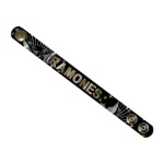 Bracelet avec Boutons Pression Ramones Noir et Or