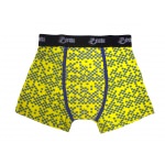 Caleçon Boxer Short Joystick Junkies Pixels Jaunes et Bleus