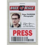 Carte Identification Badge Spiderman Peter Parker Daily Bugle