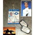 Lot Carte Identification + Plaques Militaires Dog Tag Top Gun Iceman