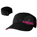 Casquette Cadet Ramones Rose Noir & Logo