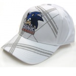 Casquette Sonic Sega Blanche Rayures Grises réglable