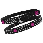 Ceinture à Oeillets avec boucle simple Métal Gree Day grenade Rose