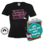 Coffret T-Shirt Femme et Porte Clé Y-a-t-il un Pilote dans L'Avion Don't Call Me Shirley