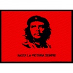 Ecusson Che Guevara Hasta La Victoria Siempre Rouge