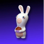 Figurine Anti Stress Les Lapins Crétins Anniversaire 12cm