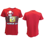 T-Shirt Nintendo Mario Champignon Power Up Rouge