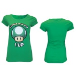 T-Shirt Nintendo Mario Champignon Extend Your Life Femme