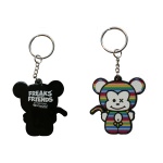 Porte Clé Animal Singe Rayé Multicolore Freaks and Friends en PVC