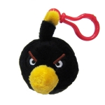 Porte Clé Angry Birds Peluche Oiseau Noir 8cm