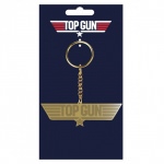 Porte Clé Top Gun en Métal Logo Doré