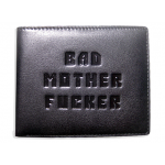 Porte Feuille Pulp Fiction Bad Mother Fucker Embossé en Cuir Noir
