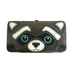 Porte Feuille Pochette Raton Laveur Têtes d'Animaux Freaks and Friends Gris