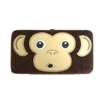 Porte Feuille Pochette Singe Têtes d'Animaux Freaks and Friends Marron