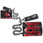 Porte Feuille avec Chaine AC/DC Logo Rouge