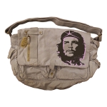 Sac Che Guevara à Bandoulière en Toile Sable Portrait