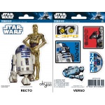 Planche Sticker Star Wars Clone Wars R2D2 / C3PO