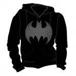 Sweat-Shirt Batman noir à Capuche Logo fendu