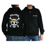 Sweat-Shirt Capuche Zippé One Piece Pirates Logo