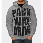 Sweat-Shirt Capuche avec Zip Intégral Parkway Drive Gris Vintage