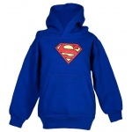 Sweat-Shirt Superman Bleu à Capuche classic Logo Enfant