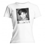 T-Shirt One Direction Blanc Polaroid Solo Louis Tomlinson Femme