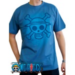 T-Shirt One Piece Logo Filigrane sur Carte Bleu