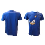 T-Shirt Sonic Sega Portrait Bleu