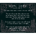 Tapis de Souris Death Note Règles