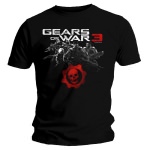 T-Shirt Gears Of War 3 Logo et Delta Squad noir
