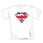 T-Shirt Superman Union Jack Logo Blanc