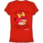 T-Shirt Angry Birds Don't Mess With Angry Girls Femme