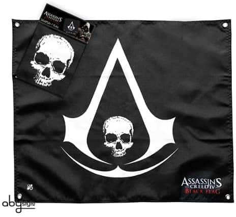 Drapeau Assassin's Creed 4 Black Flag Logo Pirate 50 x 60 cm